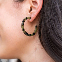 Camy Hoops-Olive Tortoise