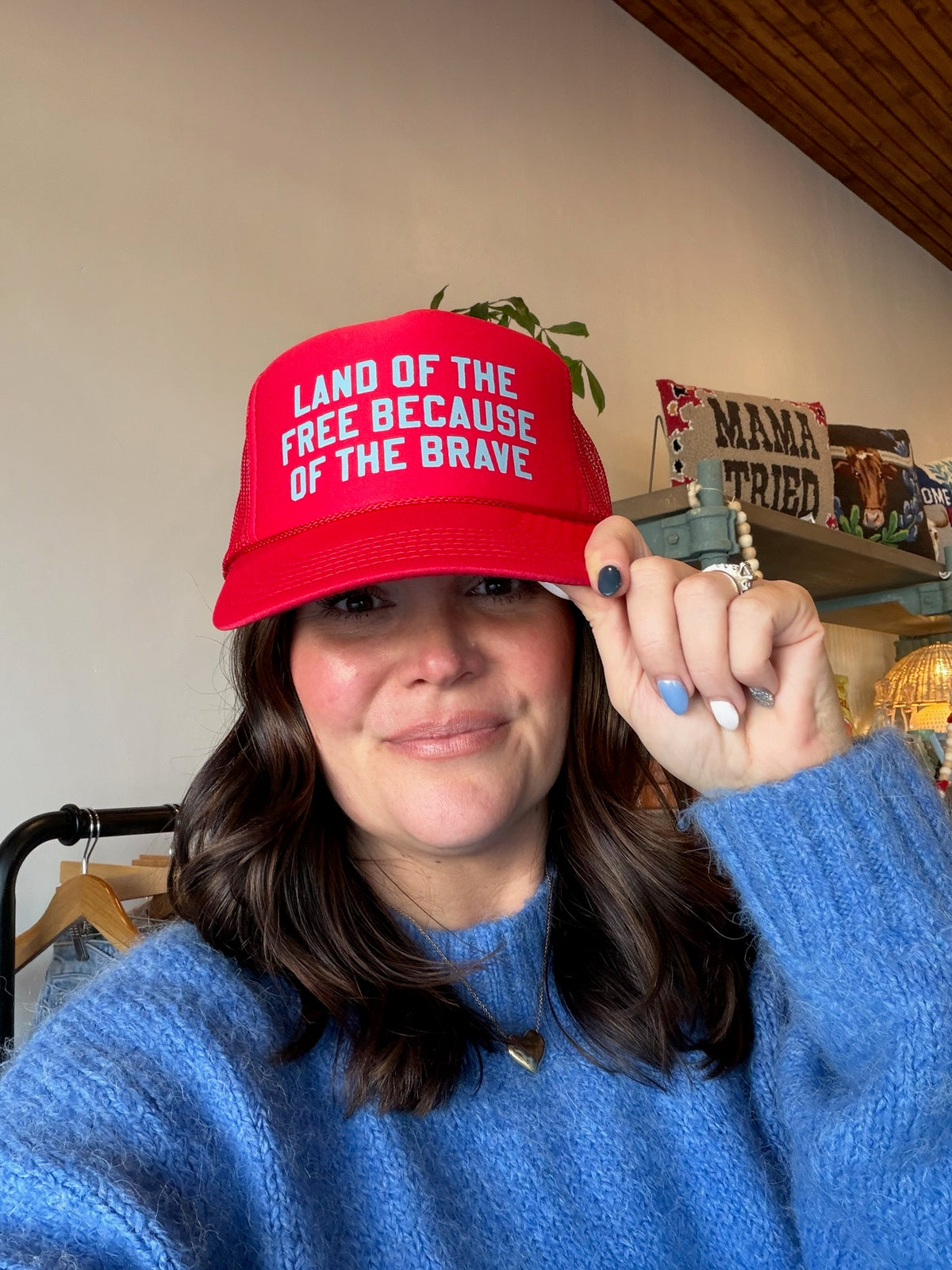 Land Of The Free Because Of The Brave Trucker Hat