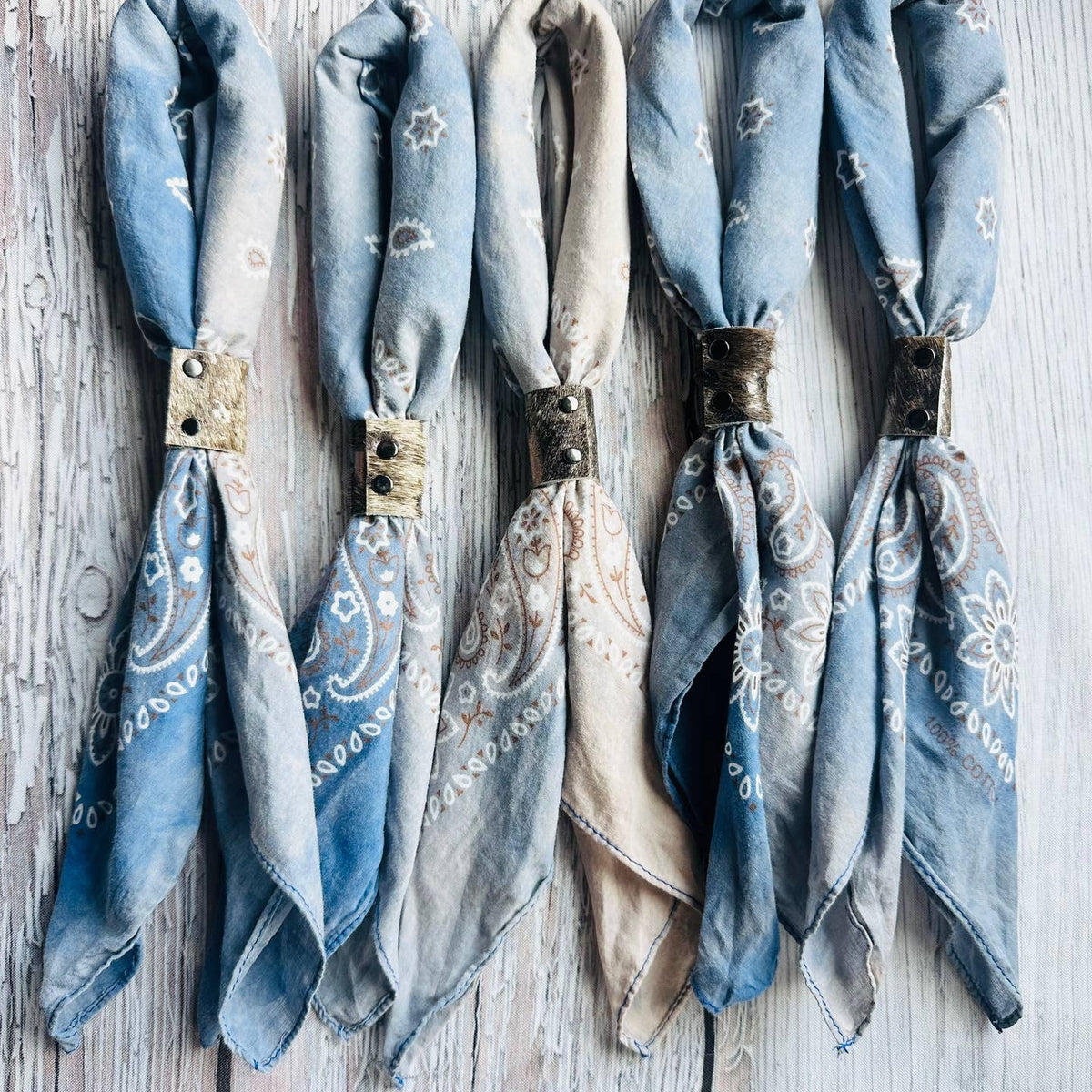 Denim Hues Hand Dyed Bandanas