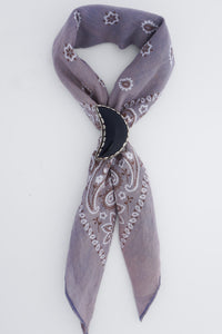 Black Onyx Moon Scarf Ring
