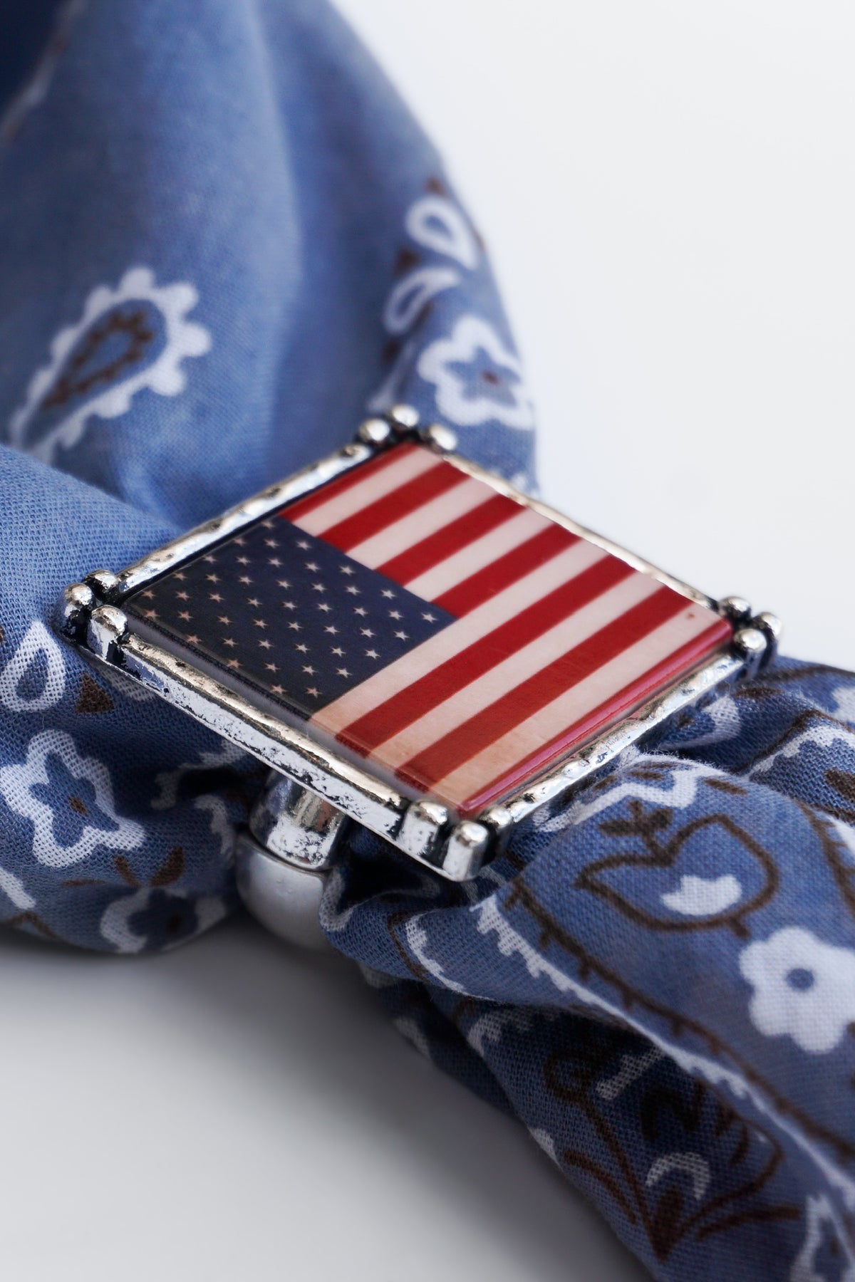 America Flag Scarf Stretch Ring