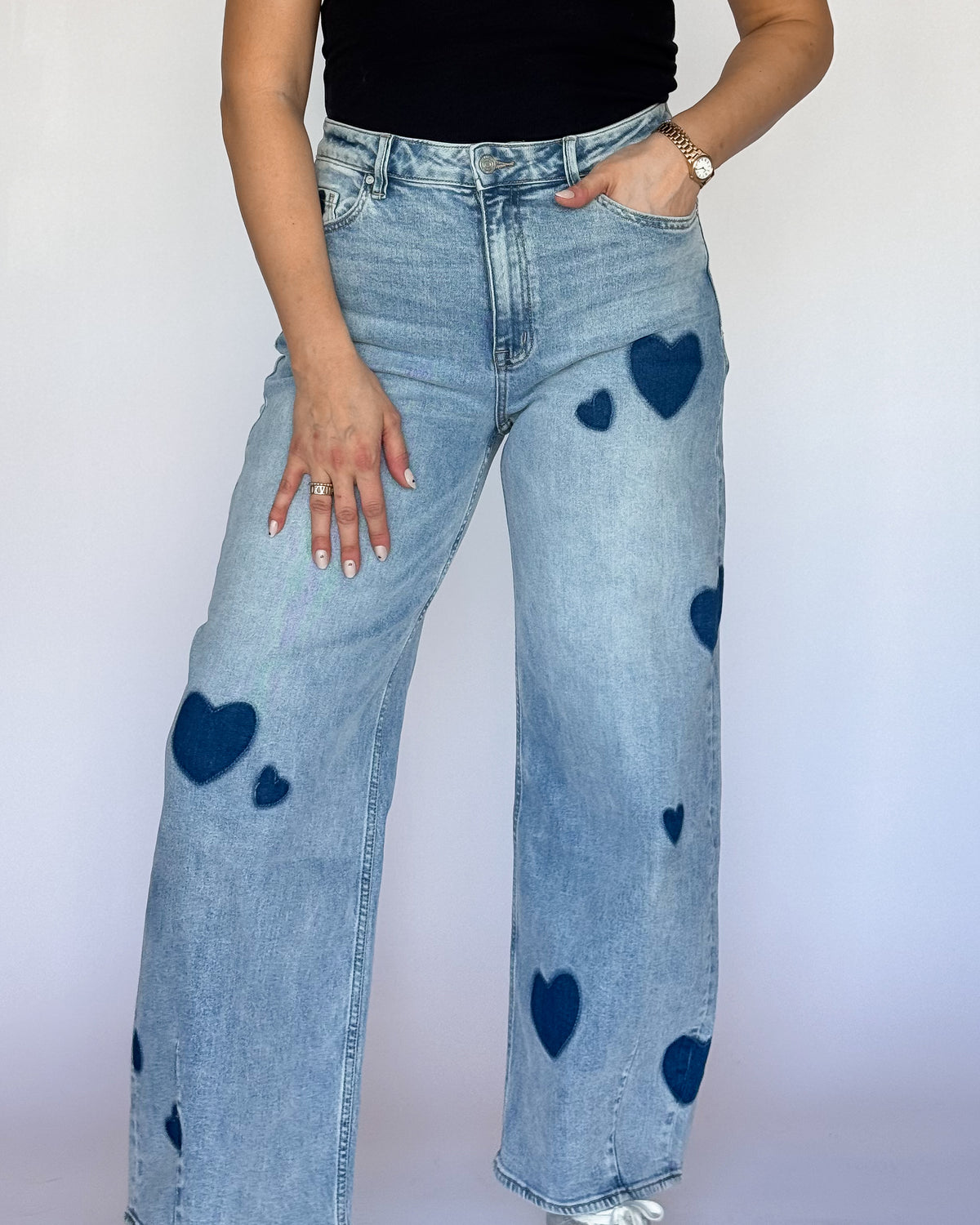 Rosalind Heart HR Barrel Jeans