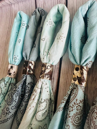 Cowboy Blue Hand Dyed Bandanas