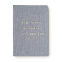 For I Know The Plans Fabric Journal