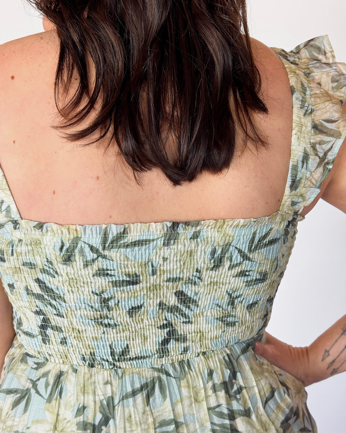 Olive Grove Midi Dress