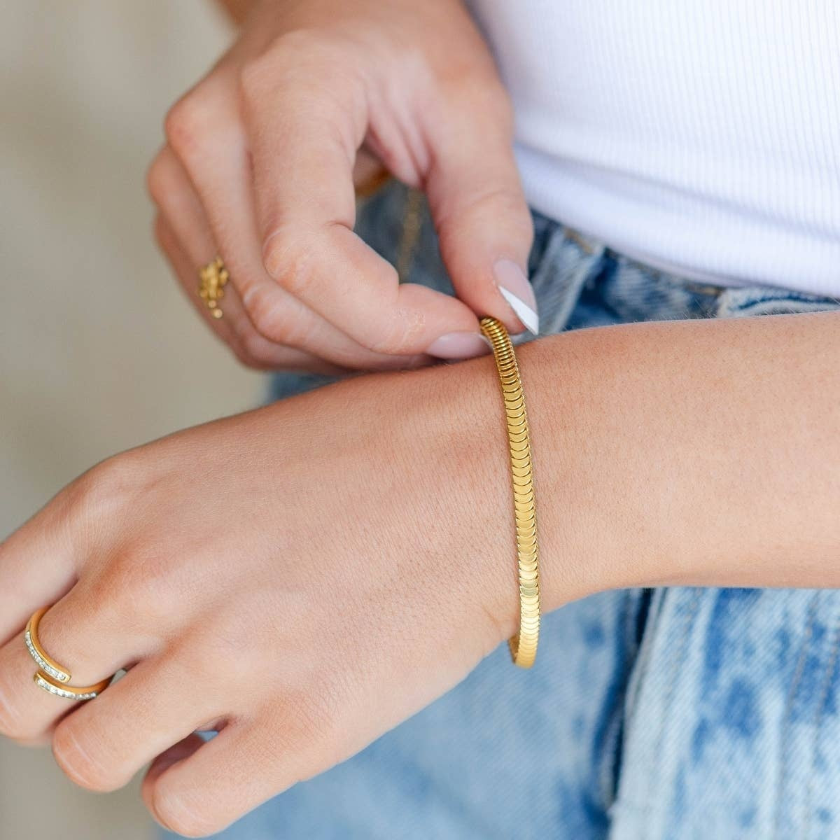 Many Moons Chain Bracelet- Water Resistant