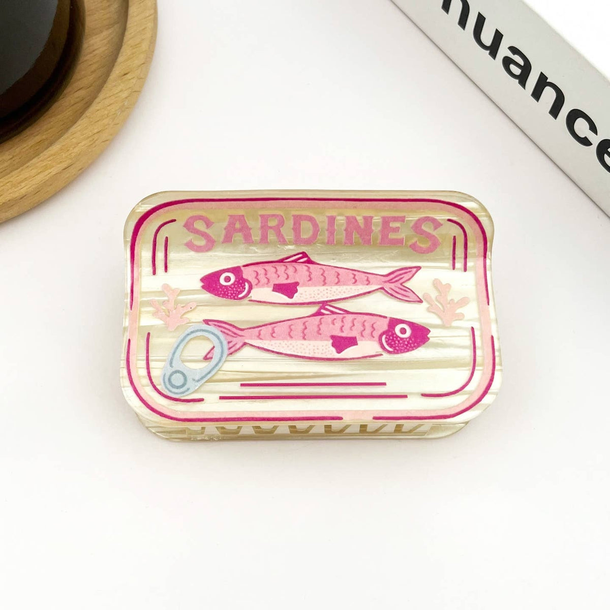 Pink Sardine Can Hair Clip