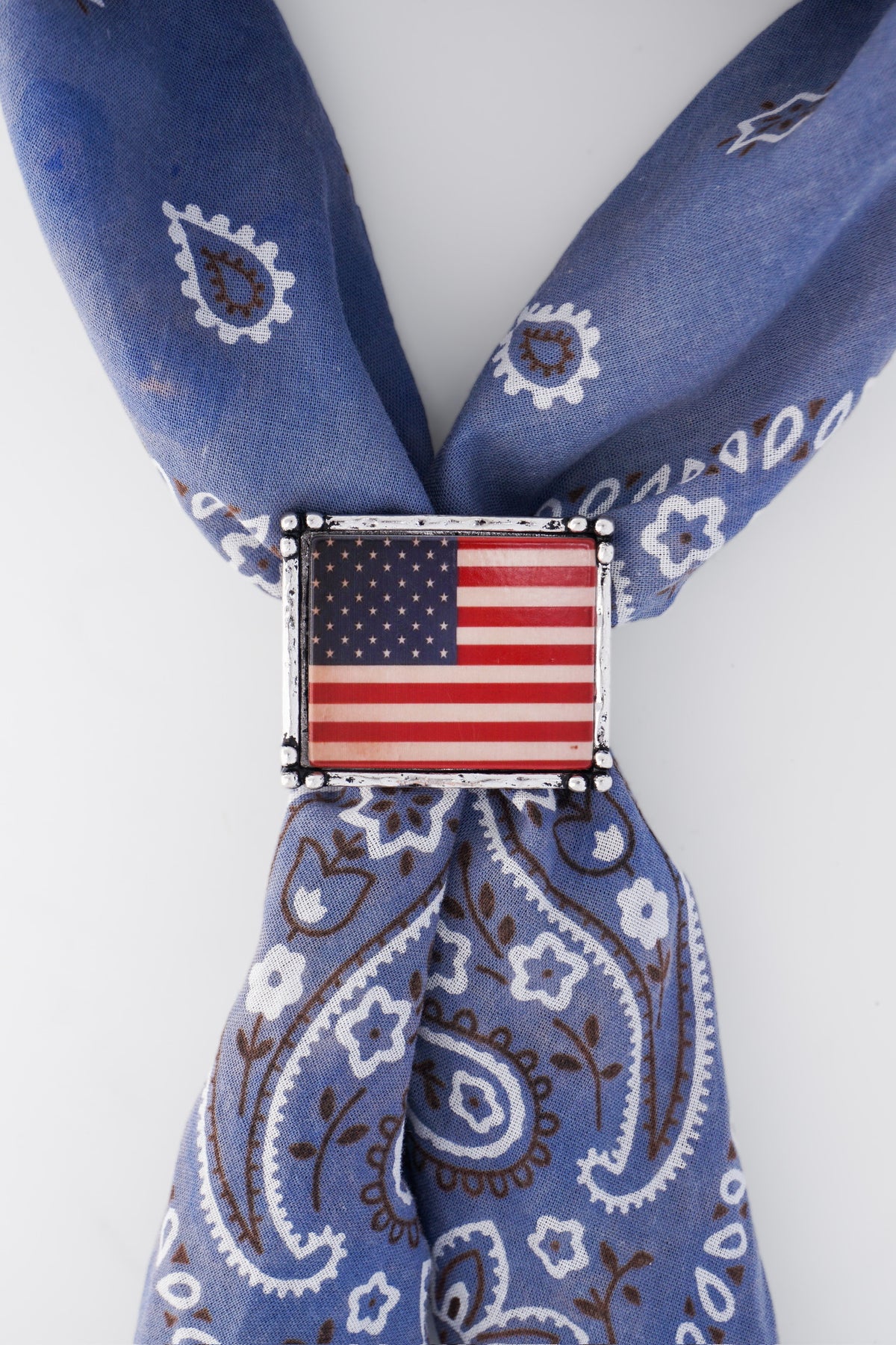 America Flag Scarf Stretch Ring
