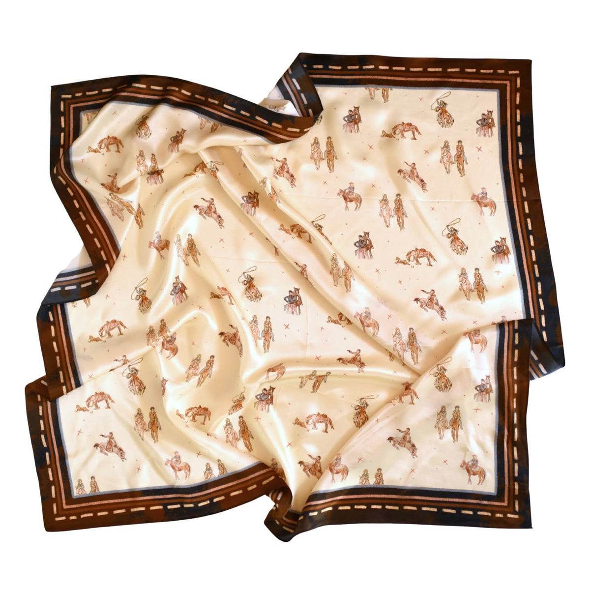 Saddle Club-Large Mulberry Silk Wild Rag Scarf