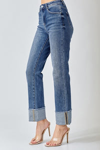 Ellen Straight Cuffed Jeans