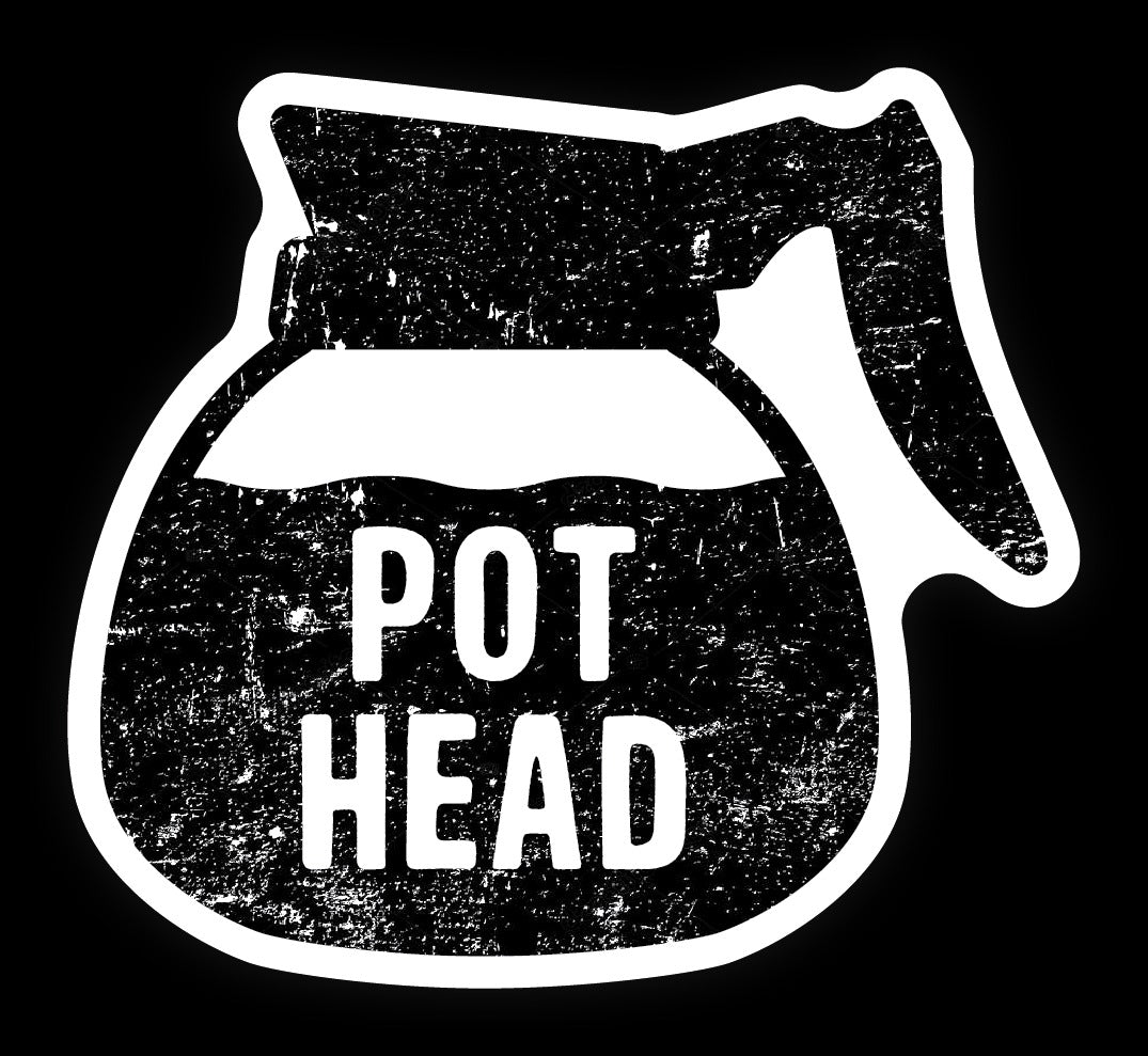 Coffee Pot Head Sticker
