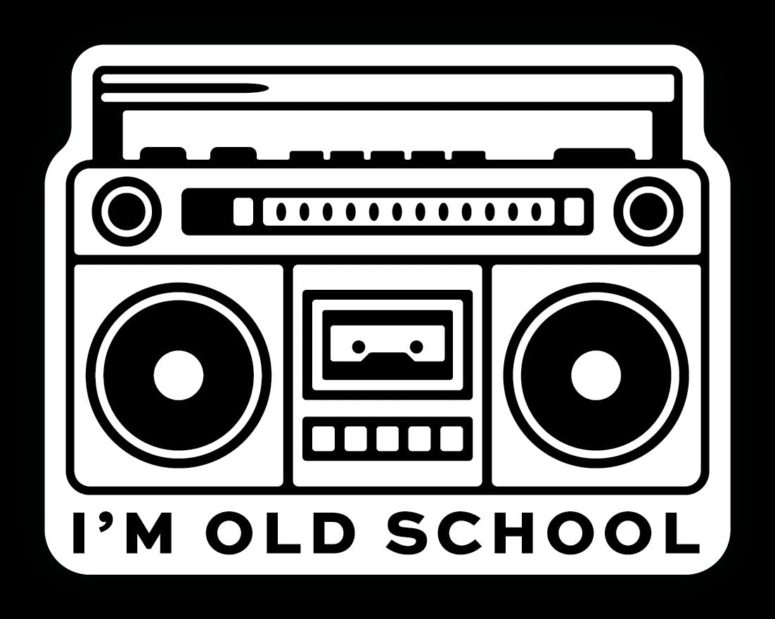 I'm Old School Boom Box Sticker
