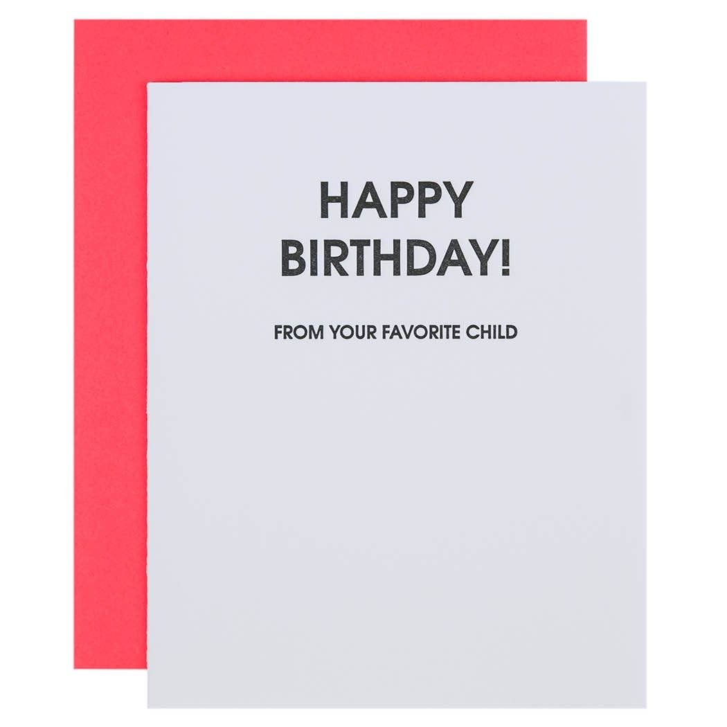 Birthday Favorite Child Card