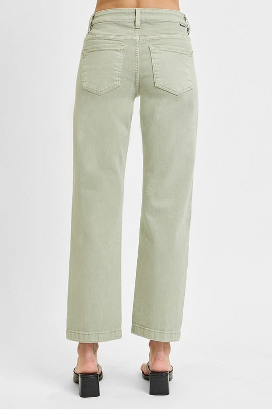 Wasabi Mid Rise Ankle Jeans