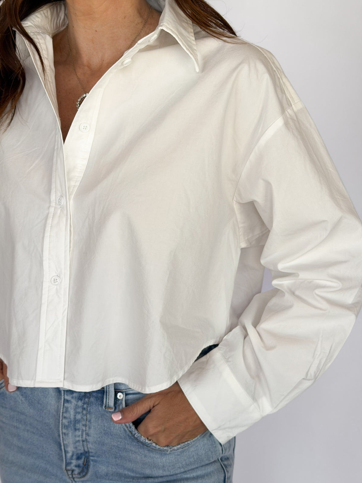 Margot Cropped Button Down
