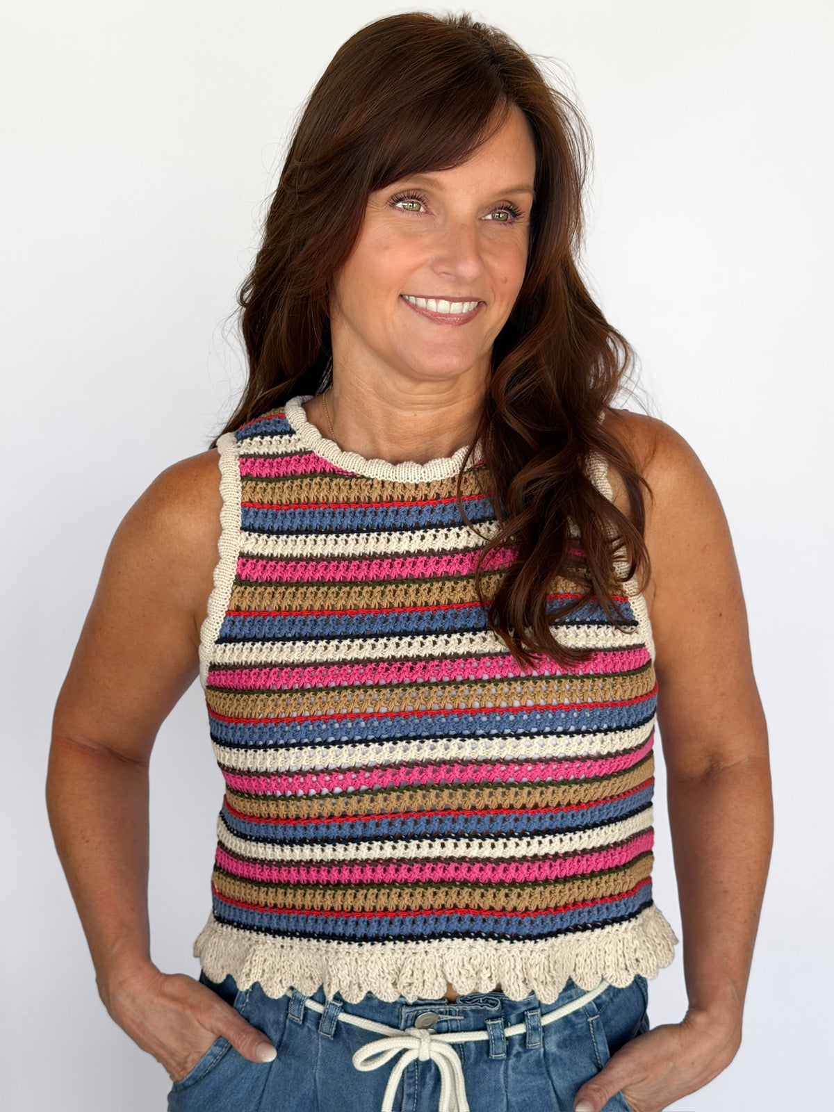 Sunrise Crochet Sweater Tank
