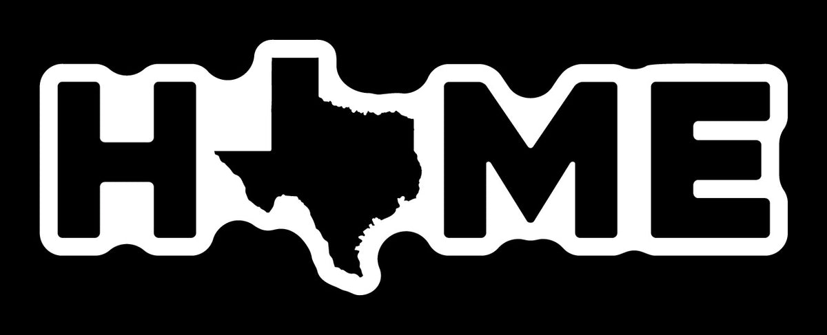 Home With Texas Sticker