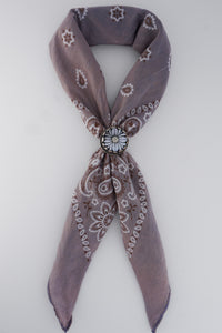 Silver Flower Scarf Ring