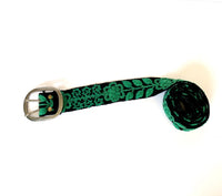 Black & Green Hand Embroidered Belt