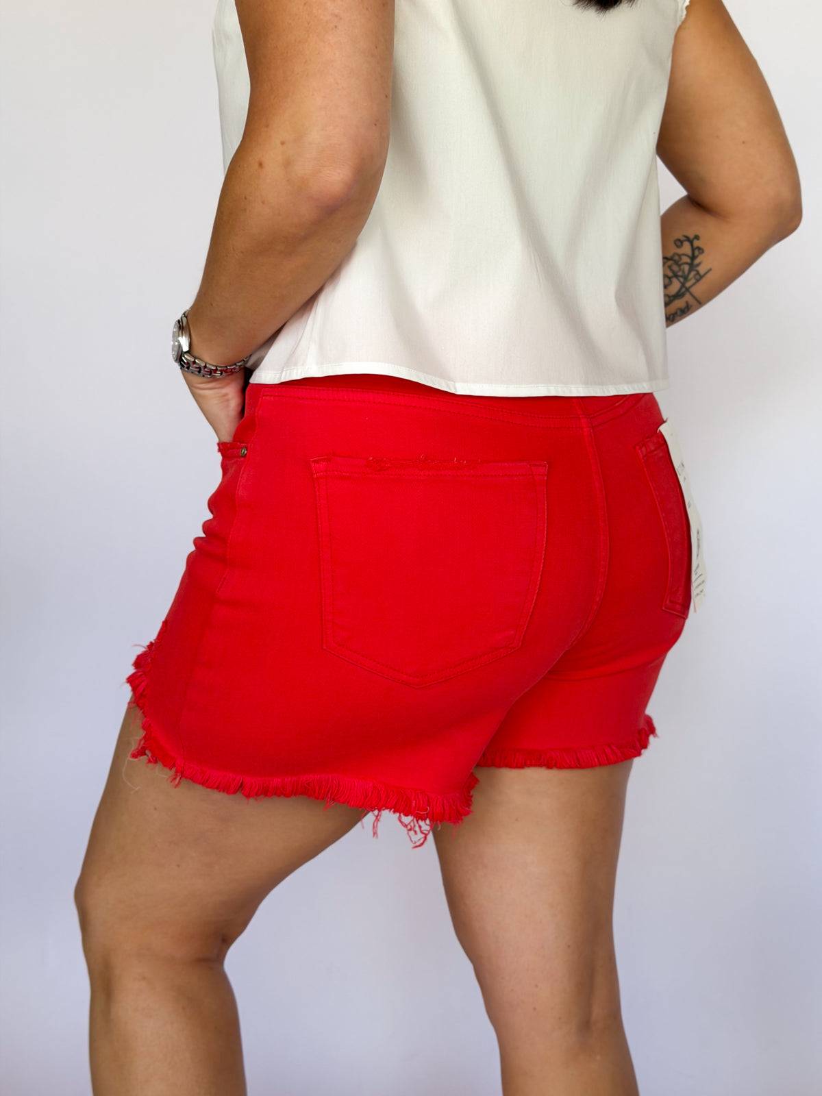 Cherry Bomb Denim Shorts