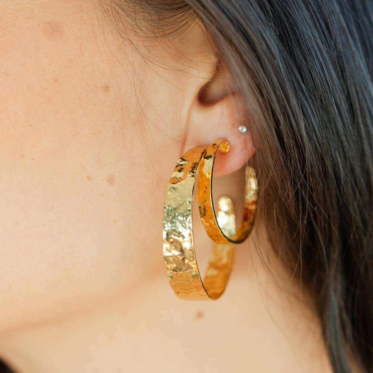 Perfectly Gilded Hoops- Large