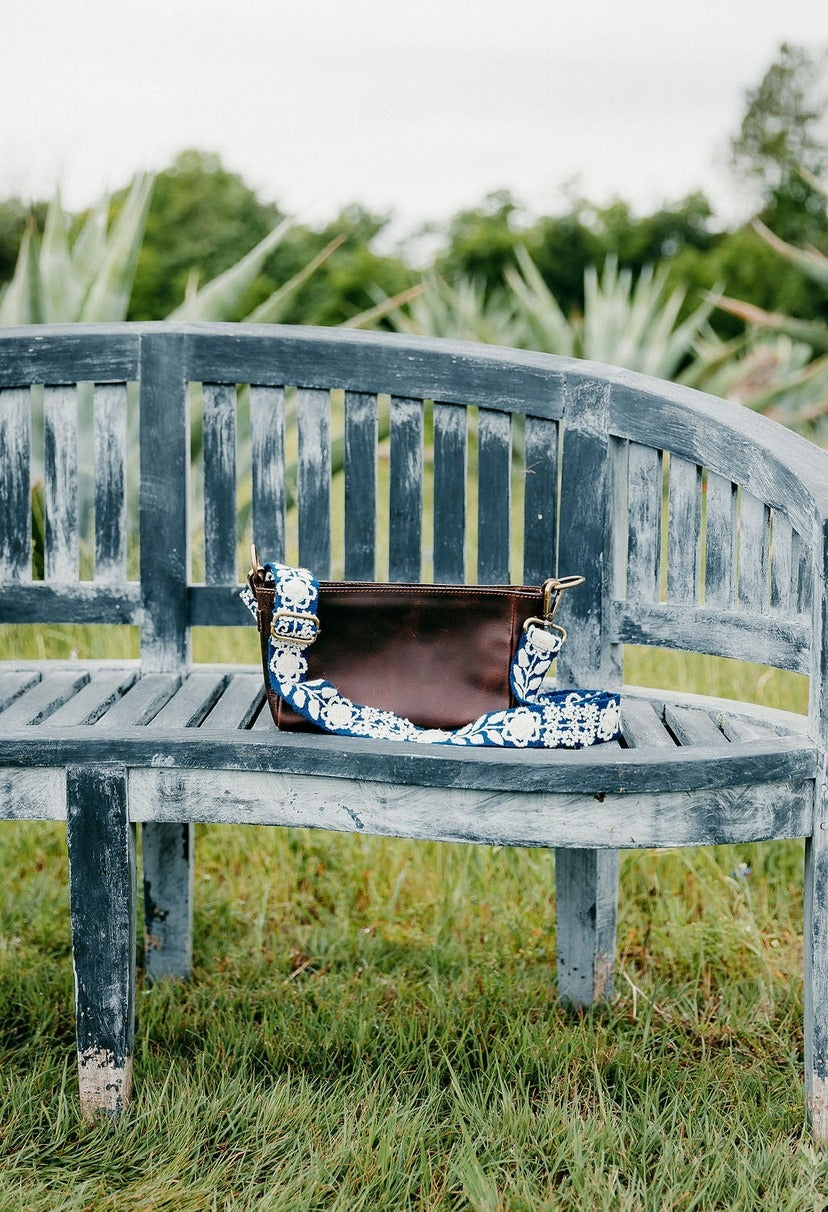 Tess Blue & White Adjustable Strap