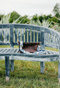 Tess Blue & White Adjustable Strap