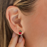 Strawberry Charm Studs
