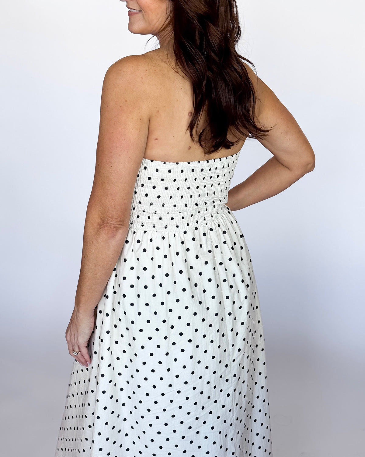 Dottie Dream Strapless Midi Dress