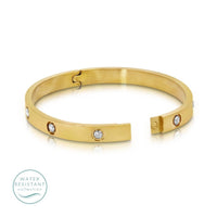 Cubic Zirconia Hinged Bracelet- Water Resistant