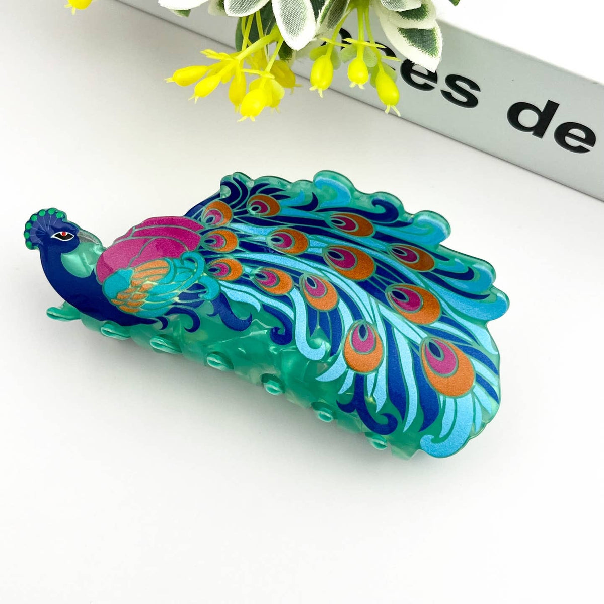 Peacock Hair Clip