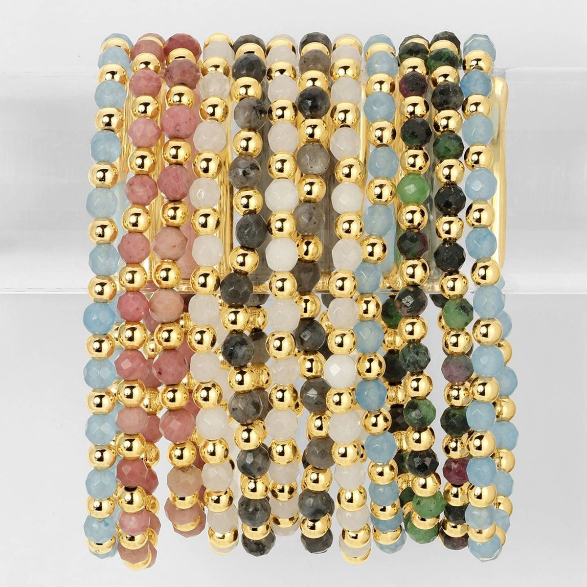 Stone & Bead 4mm Bracelet