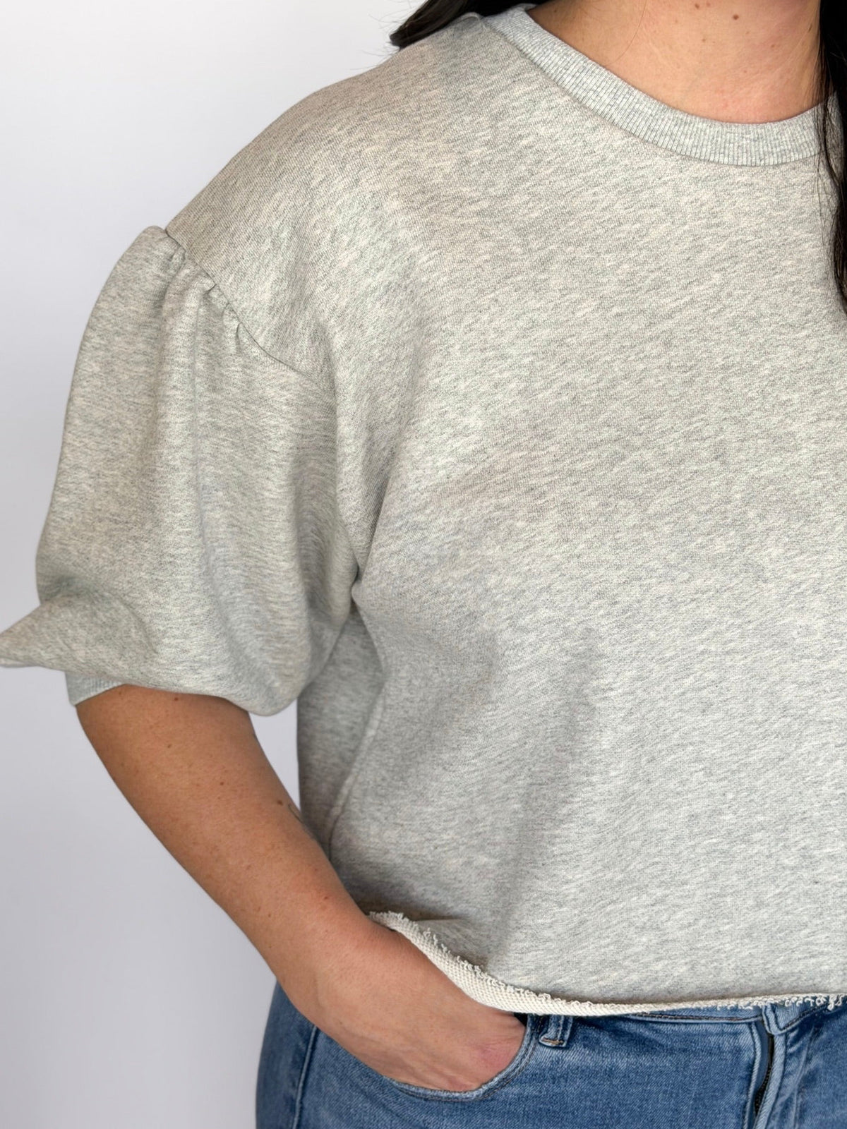 Heathered Ease Cropped Sweatshirt