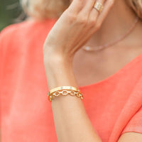 Cubic Zirconia Hinged Bracelet- Water Resistant