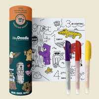 Mini Coloring & Doodle Mats-American Animals