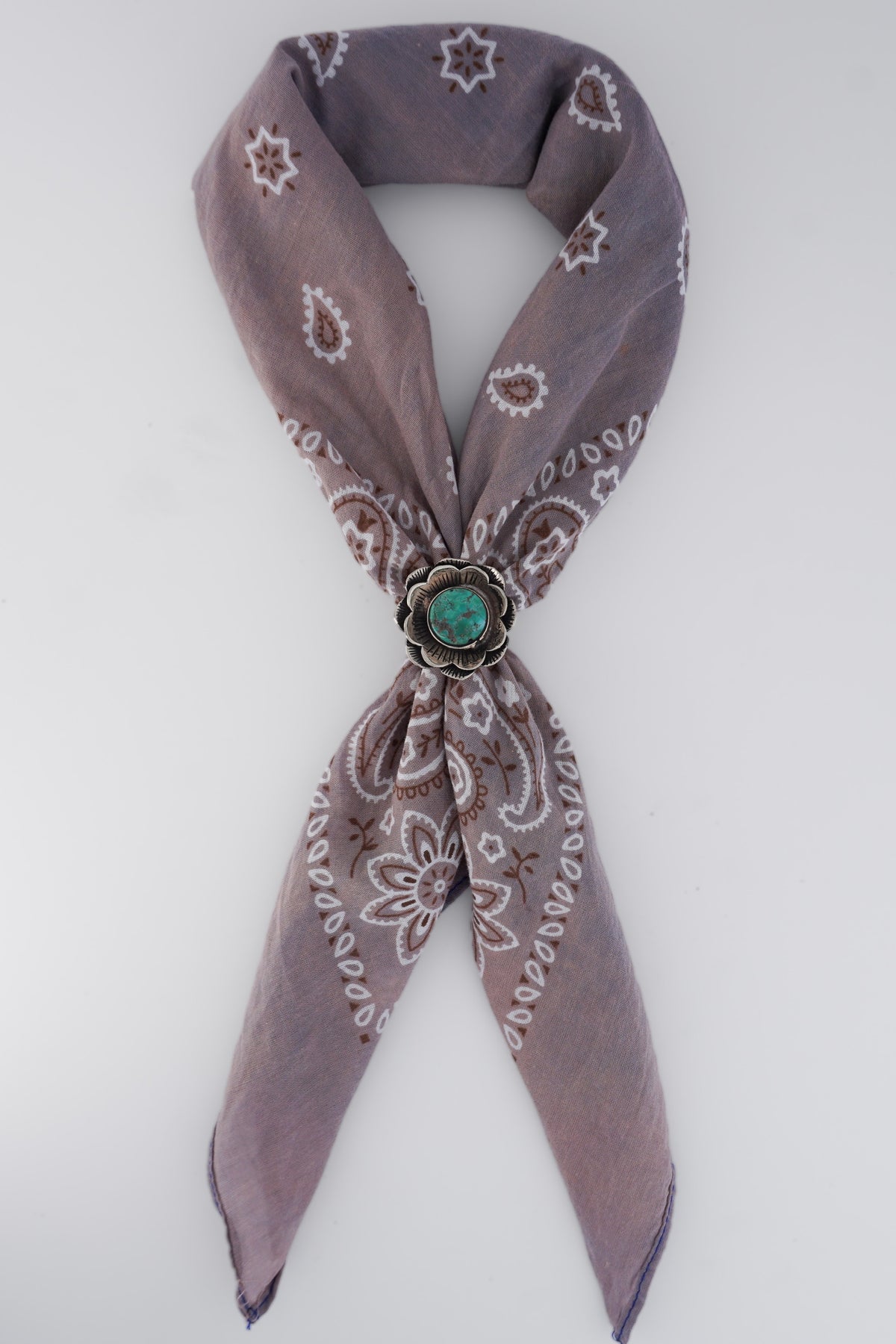 Turquoise Flower Scarf Ring