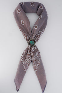 Turquoise Flower Scarf Ring