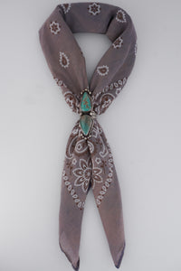Turquoise Double Teardrop Scarf Ring