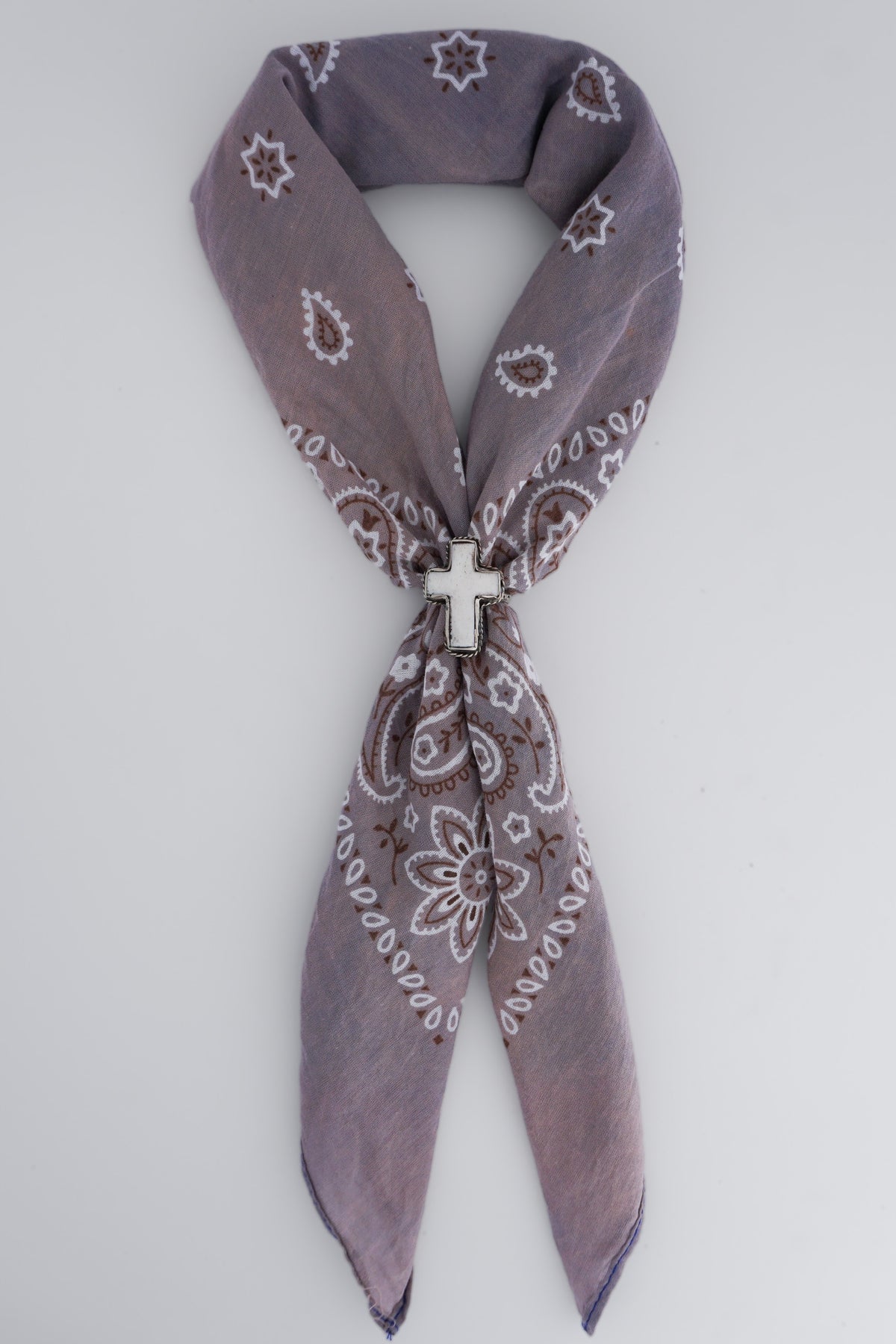 Pearl Cross Scarf Ring