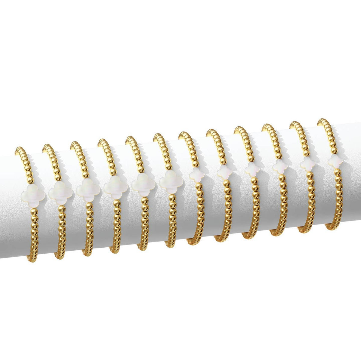 Quatrefoil Shell 4mm Bracelet