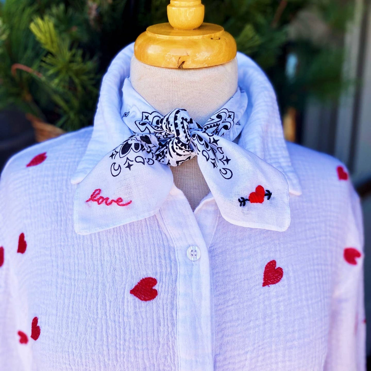 My Love White Bandana