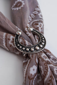Western Stretch Scarf Slide-Horseshoe