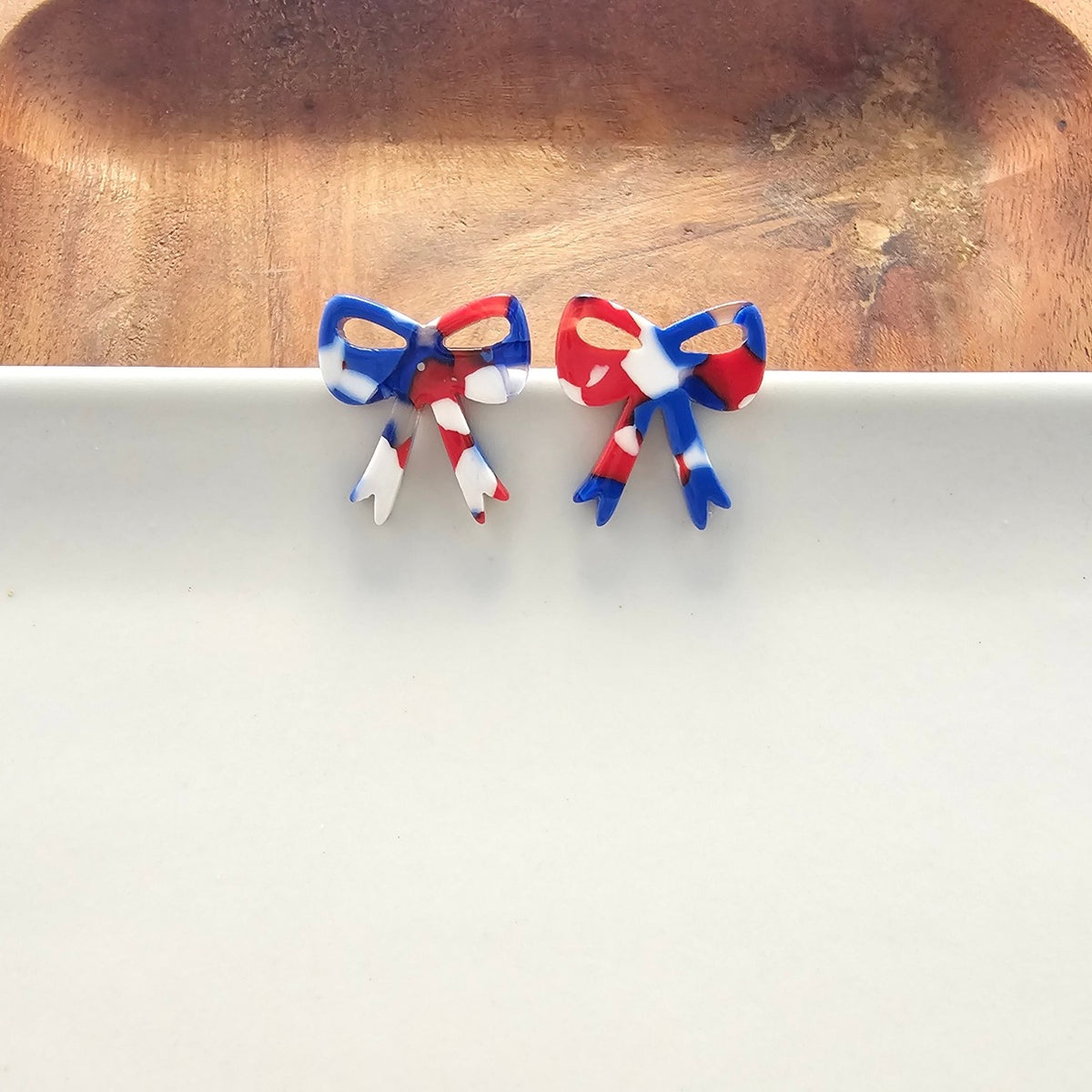 Bow Studs- Red, White, & Blue