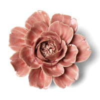 Champagne Pink Rose Ceramic Wall Flower