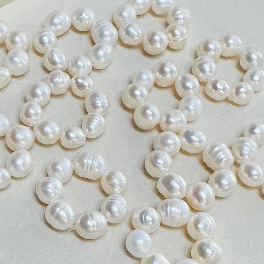 Ivory Pearl Stretch Bandana Charm