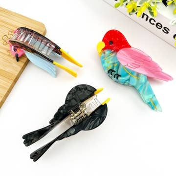 Magpie Bird Hair Clip