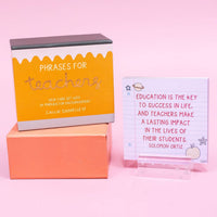 Phrases for Teachers Encouraging Desk Card Set
