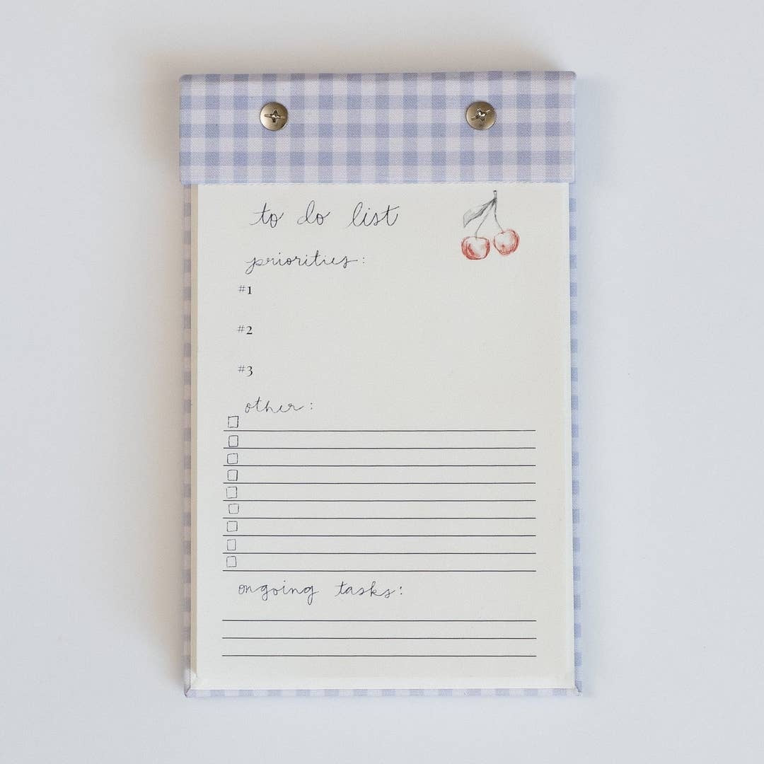 To-do List Notepad- French Blue Gingham