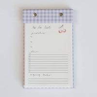 To-do List Notepad- French Blue Gingham