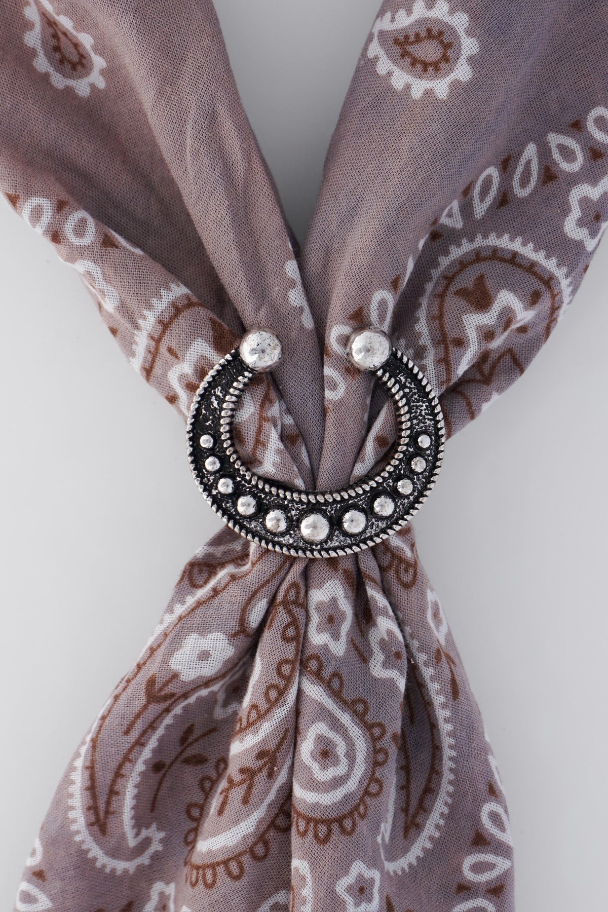 Western Stretch Scarf Slide-Horseshoe